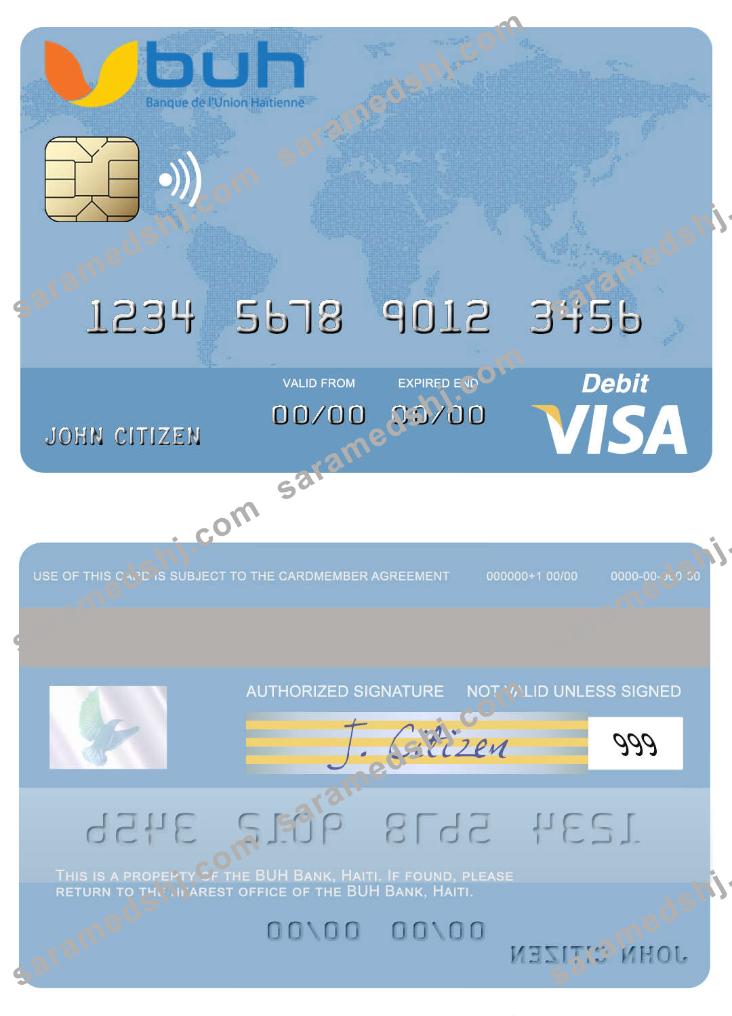 Haiti BUH Bank visa debit card